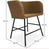 Buy Rattan Dining Chair - Boho Bali Design - Ishita Natural wood 59823 with a guarantee