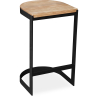 Buy Industrial Design Bar Stool - Wood & Metal - 60cm - Lia Black 59719 in the Europe