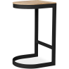 Buy Industrial stool in metal and wood 60cm - Lia Black 59719 with a guarantee