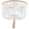 Buy Boho Bali Wood Beaded Ceiling Lamp White 59828 - in the EU