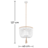 Buy Wooden Ball Ceiling Lamp - Boho Bali Pendant Lamp - Wayan White 59830 - prices