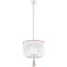 Buy Boho Bali Style Wooden Beads Hanging Lamp White 59830 - in the EU