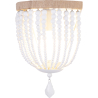 Buy Boho Bali Style Wall Lamp with Wooden Beads White 59831 - prices