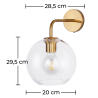 Buy Spherical Glass Shade Wall Sconce Transparent 59833 with a guarantee