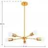 Buy Pendant Lamp in Modern Style, Brass - Tristan  Gold 59834 with a guarantee