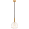 Buy Pendant lamp in vintage style, glass and metal - Amelia Beige 59835 - in the EU