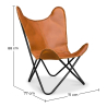 Buy Butterfly Chair - Premium Leather Brown 27808 - prices
