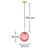 Buy Glass Shade Hanging Lamp Pink 59839 home delivery
