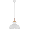 Buy Hanging Metal & Wood Nordic Lamp White 59842 - in the EU