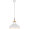 Buy Hanging Metal & Wood Nordic Lamp White 59842 - prices