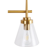 Buy Golden Wall Lamp - Crystal Shade - 3 Lights - Runa Gold 59843 Home delivery