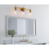Buy 3 Lights Glass and Metal Wall Lamp Gold 59843 - prices