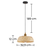 Buy Boho Bali Style Bamboo Pendant Lamp Natural wood 59849 with a guarantee