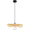 Buy Bamboo Ceiling Lamp - Boho Bali Design Pendant Lamp - Noila Natural wood 59852 - prices