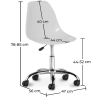 Buy Swivel office chair with casters - Denisse White 59863 - prices