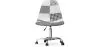 Office Chair with Castors - Desk Chair Upholstered in Black and White Patchwork - Denisse image 7
