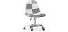 Office Chair with Castors - Desk Chair Upholstered in Black and White Patchwork - Denisse image 7