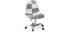 Office Chair with Castors - Desk Chair Upholstered in Black and White Patchwork - Denisse image 7