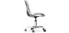 Office Chair with Castors - Desk Chair Upholstered in Black and White Patchwork - Denisse image 7