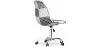 Office Chair with Castors - Desk Chair Upholstered in Black and White Patchwork - Denisse image 7