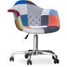 
Office Chair with Armrests - Desk Chair with Wheels - Upholstered in Patchwork - Pixi image 7