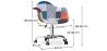 
Office Chair with Armrests - Desk Chair with Wheels - Upholstered in Patchwork - Pixi image 7