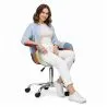 
Office Chair with Armrests - Desk Chair with Wheels - Upholstered in Patchwork - Pixi image 7