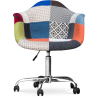 Buy 
Office Chair with Armrests - Desk Chair with Wheels - Upholstered in Patchwork - Pixi Multicolour 59868 - in the EU