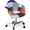 Buy 
Office Chair with Armrests - Desk Chair with Wheels - Upholstered in Patchwork - Pixi Multicolour 59868 in the Europe