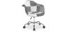 Office Chair with Armrests - Desk Chair with Castors - Upholstered in Black and White Patchwork - Denisse - Weston image 7