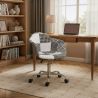 Office Chair with Armrests - Desk Chair with Castors - Upholstered in Black and White Patchwork - Denisse - Weston image 7