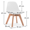 Buy Cushioned Wooden and Polypropylene Kids' Chair White 59872 - prices