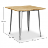 Buy Stylix Dining Table - 80 cm - Light Wood Steel 59874 Home delivery
