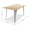 Buy Stylix Dining Table - 140 cm - Light Wood Steel 59876 with a guarantee