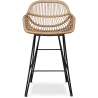 Buy Synthetic wicker bar stool 65cm - Many Dark Wood 59881 - prices