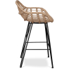 Buy Synthetic wicker bar stool 65cm - Many Dark Wood 59881 in the Europe