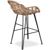Buy Bar Stool with Armrests - Boho Bali Style - 65cm - Many Dark Wood 59881 Home delivery
