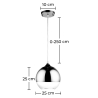 Buy  Design Ball Ceiling Lamp - Chrome Metal Pendant Lamp - Speculum Silver 58257 with a guarantee