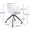 Buy Joan Design Office Chair with Armrests and Wheels White 59885 - prices