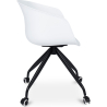 Buy Joan Design Office Chair with Armrests and Wheels White 59885 at Privatefloor