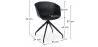 Upholstered Office Chair with Armrests - Black Design Desk Chair - Jodie - Joan image 7
