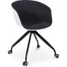 Office Chair with Armrests - Desk Chair with Castors - Black and White - Jodie image 7