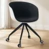 Office Chair with Armrests - Desk Chair with Castors - Black and White - Jodie image 7