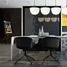 Upholstered Office Chair with Armrests - Desk Chair with Castors - Black and White - Jodie image 7