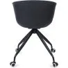 Upholstered Office Chair with Armrests - Desk Chair with Castors - Black and White - Jodie image 7