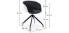 Upholstered Office Chair with Armrests - Black and White Desk Chair - Jodie image 7