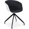 Upholstered Office Chair with Armrests - Black and White Desk Chair - Jodie image 7