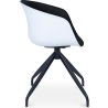 Buy Upholstered Office Chair with Armrests - Black and White Desk Chair - Jodie Dark grey 59889 at Privatefloor