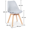 Buy Nordic Style Padded Dining Chair - Aru Light grey 59892 - prices