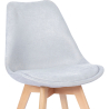 Buy Nordic Style Padded Dining Chair - Aru Light grey 59892 with a guarantee